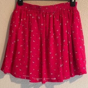Arizona Jean Co. Bright Pink Floral Skirt Size XS